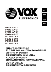 Priročnik Vox IFG18-AACT Klimatska naprava