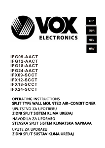 Handleiding Vox IFX12-SCCT Airconditioner