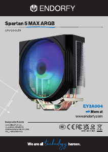 Rokasgrāmata Endorfy EY3A004 Spartan 5 MAX ARGB Centrālā procesora dzesētājs