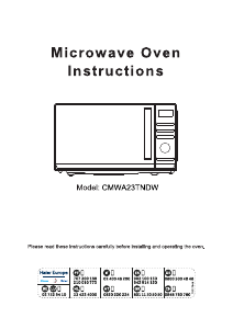 Mode d’emploi Candy CMWA23TNDW Micro-onde