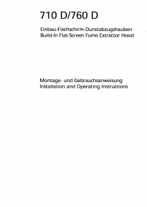 Bedienungsanleitung AEG 760D-M Dunstabzugshaube