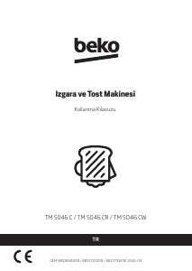 Kullanım kılavuzu BEKO TM 5046 CW Floral Izgara tost makinesi