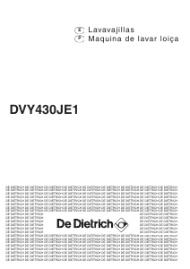 Manual De Dietrich DVY430JE1 Máquina de lavar louça