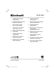 Manuale Einhell TE-CS 190/1 Sega circolare