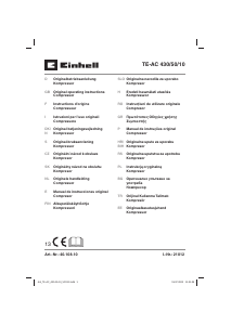 Manual de uso Einhell TE-AC 430/50/10 Compresor
