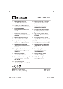 Bruksanvisning Einhell TP-CD 18/60 Li-i BL Borrskruvdragare