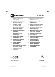 Kullanım kılavuzu Einhell TP-CC 10 T Tezgah testere