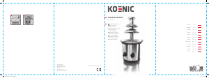 Manual Koenic KCF 2221 Chocolate Fountain