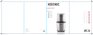 Mode d’emploi Koenic KCH 2021 Moulin à café