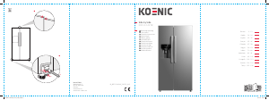 Mode d’emploi Koenic KDD 114 A2 NF Réfrigérateur combiné