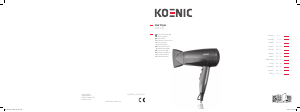 Handleiding Koenic KHD 160 Haardroger