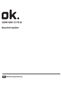 Bedienungsanleitung OK ODW 6061 E FS B Geschirrspüler