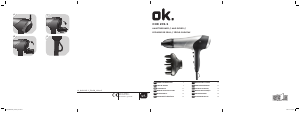 Kullanım kılavuzu OK OHD 205-S Saç kurutma makinesi