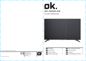 Manual de uso OK ODL 40950FS-TAB Televisor de LED