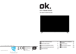 Manuale OK OTV 70GQU-5023C LED televisore