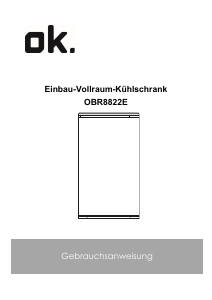 Bedienungsanleitung OK OBR 8822 E Kühlschrank