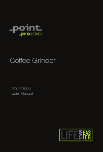 Bruksanvisning Point POCG7000 Kaffekvarn