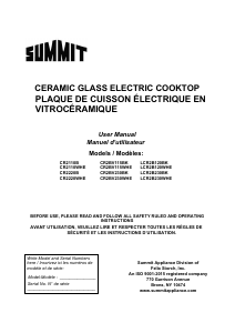 Mode d’emploi Summit CR2110B Table de cuisson