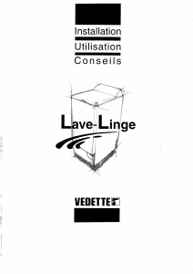 Mode d’emploi Vedette EG4004 Lave-linge
