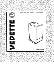 Mode d’emploi Vedette EG7205 Lave-linge