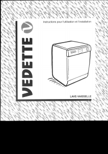 Mode d’emploi Vedette ATOLL60BD Lave-vaisselle