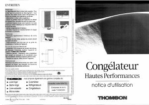 Mode d’emploi Thomson CVH30 Congélateur