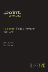 Manual Point POPHTOW66 Patio Heater