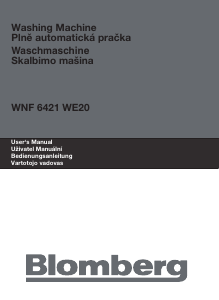 Bedienungsanleitung Blomberg WNF 6421 WE20 Waschmaschine