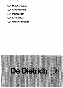 Manual De Dietrich DVI110DE1 Máquina de lavar louça