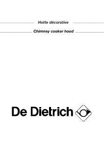 Manual De Dietrich DHD106XE1 Cooker Hood