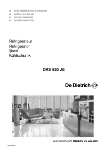 Handleiding De Dietrich DRS920JE Koelkast