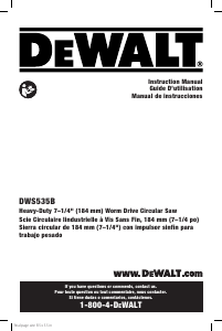 Manual DeWalt DWS535B Circular Saw