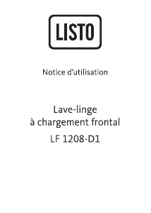 Mode d’emploi Listo LF 1208-D1 Lave-linge