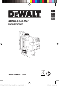 Handleiding DeWalt DW089CG Lijnlaser