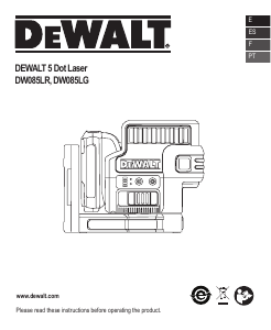 Handleiding DeWalt DW085LG Lijnlaser