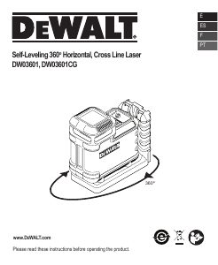 Handleiding DeWalt DW03601CG Lijnlaser