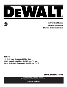 Manual DeWalt DWS715 Mitre Saw