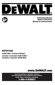 Mode d’emploi DeWalt DCPW1600Y2 Nettoyeur haute pression
