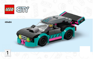 Kullanım kılavuzu Lego set 60406 City Yarış Arabası ve Araba Taşıyıcı Kamyon