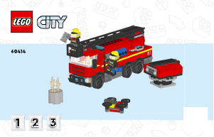 Bedienungsanleitung Lego set 60414 City Feuerwehrstation mit Drehleiterfahrzeug