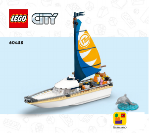 Handleiding Lego set 60438 City Zeilboot