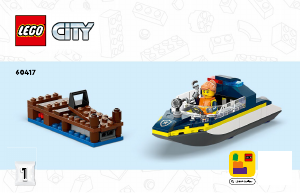 Bedienungsanleitung Lego set 60417 City Polizeischnellboot und Ganovenversteck