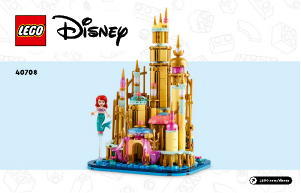 Manual Lego set 40708 Disney Mini Ariels castle