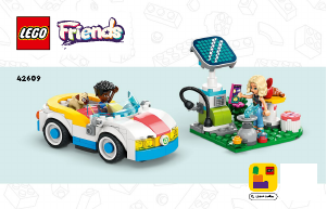 Rokasgrāmata Lego set 42609 Friends Elektroauto un lādētājs