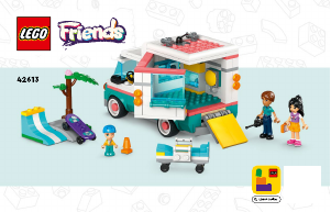 Manuál Lego set 42613 Friends Sanitka z nemocnice v městečku Heartlake