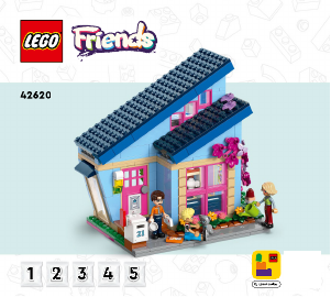 Manual de uso Lego set 42620 Friends Casas Familiares de Olly y Paisley