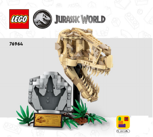 Manuale Lego set 76964 Jurassic World Fossili di dinosauro: Teschio di T.rex