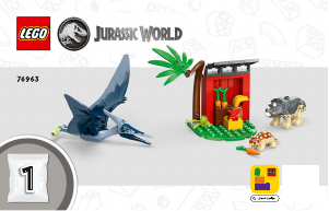 Handleiding Lego set 76963 Jurassic World Reddingscentrum voor babydinosaurussen