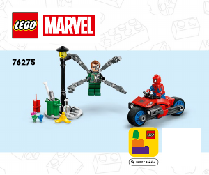 Käyttöohje Lego set 76275 Super Heroes Takaa-ajo moottoripyörällä: Spider-Man vastaan Tohtori Mustekala