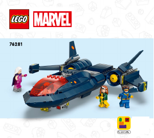 Brugsanvisning Lego set 76281 Super Heroes X-Mens X-jet